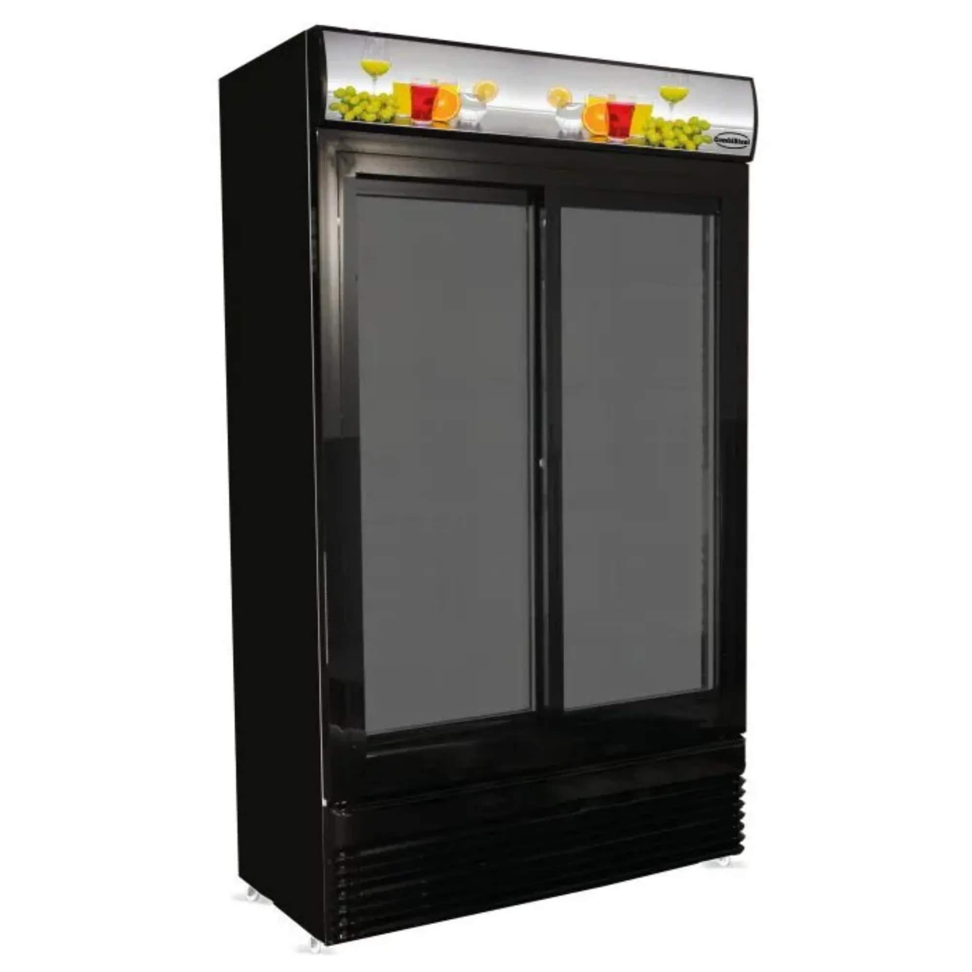 Picture of CombiSteel Refrigerator 780 Double Litre Black - 7455.1398OG