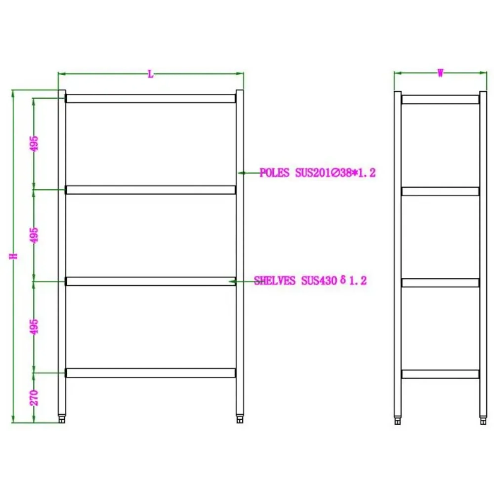 Picture of CombiSteel Shelf Unit 4 Levels Flat-Packed