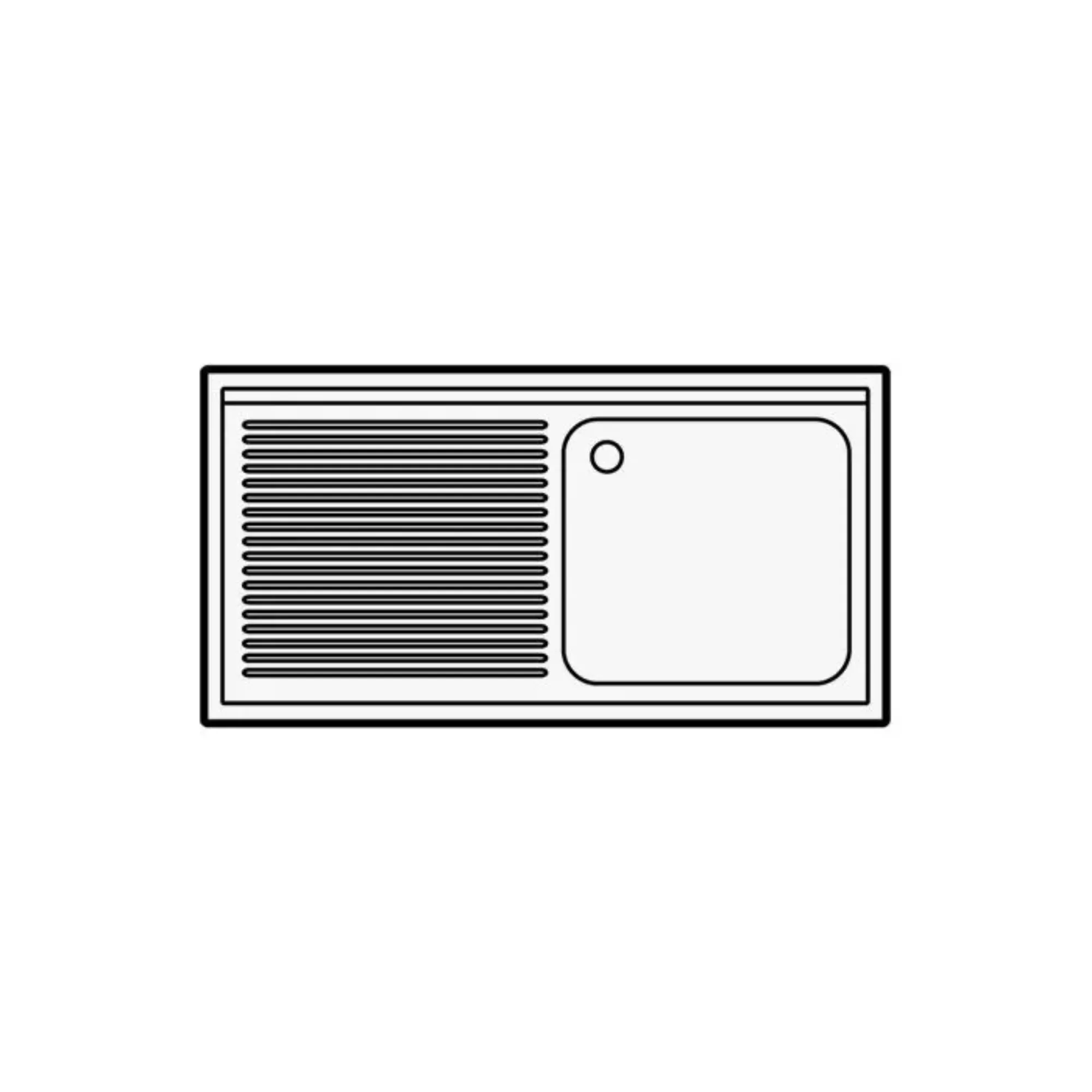 Picture of CombiSteel 700 Stainless Steel Sink Unit Flat Packed 1 Side 1400 Range - 7452.0435OG