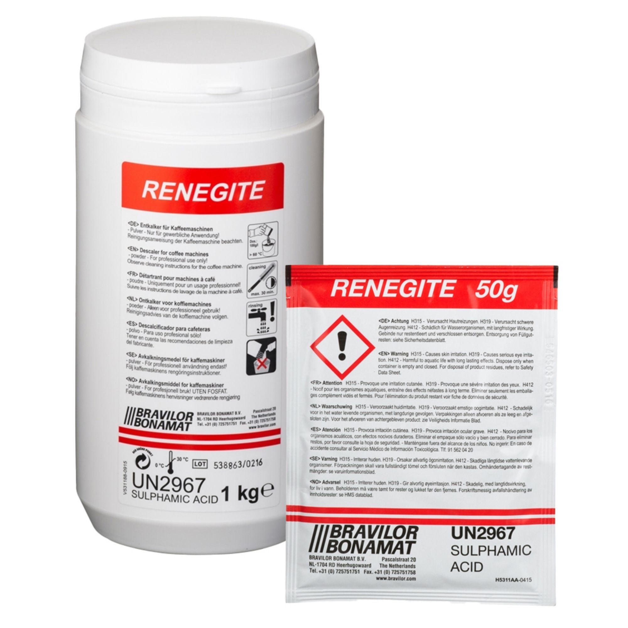 Picture of Bravilor Renegite Descaler (4 x 15 sachets of 50 grams) - 7.190.101.212OG