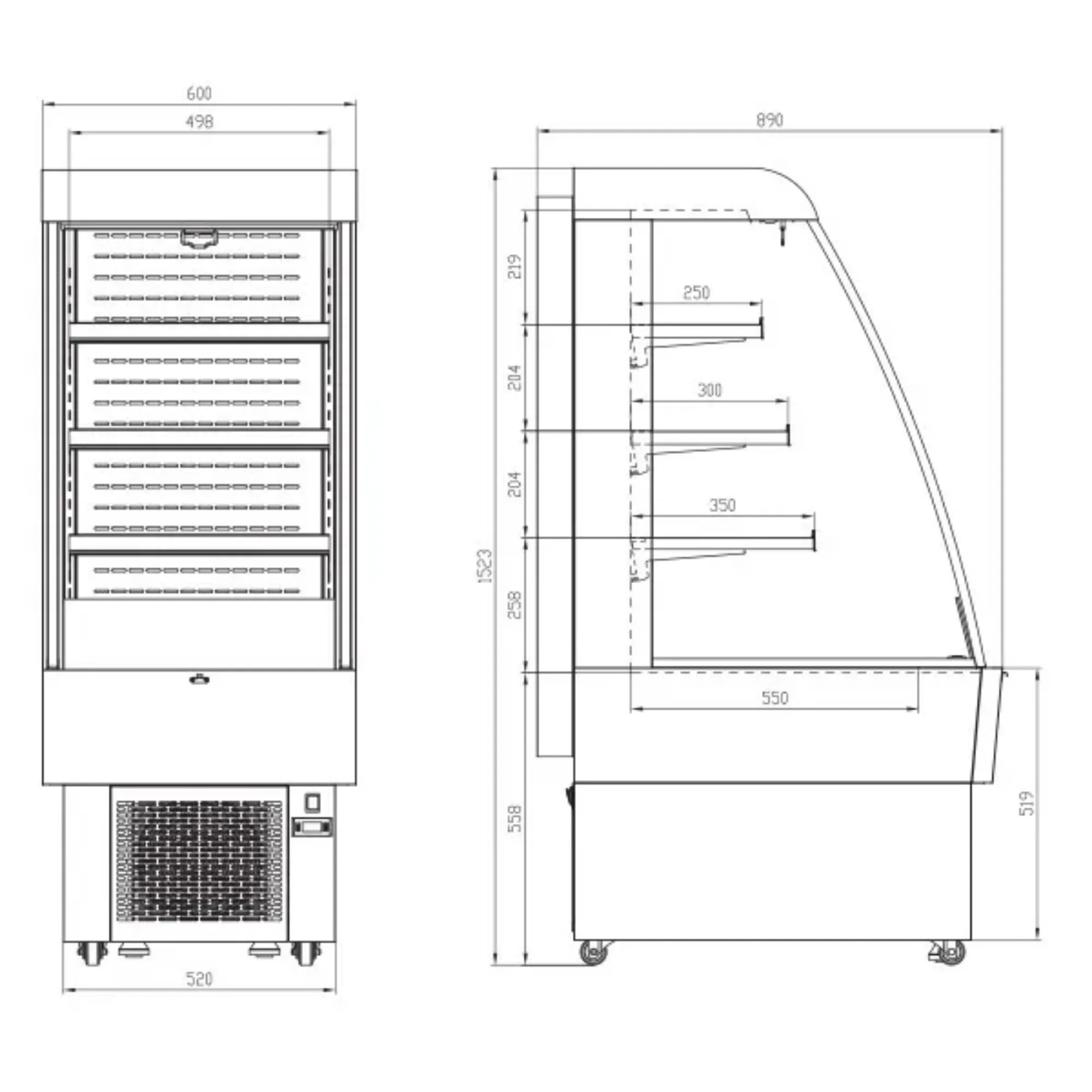 Picture of Blizzard Grab 'N' Go Open Front Merchandiser 600MM Wide