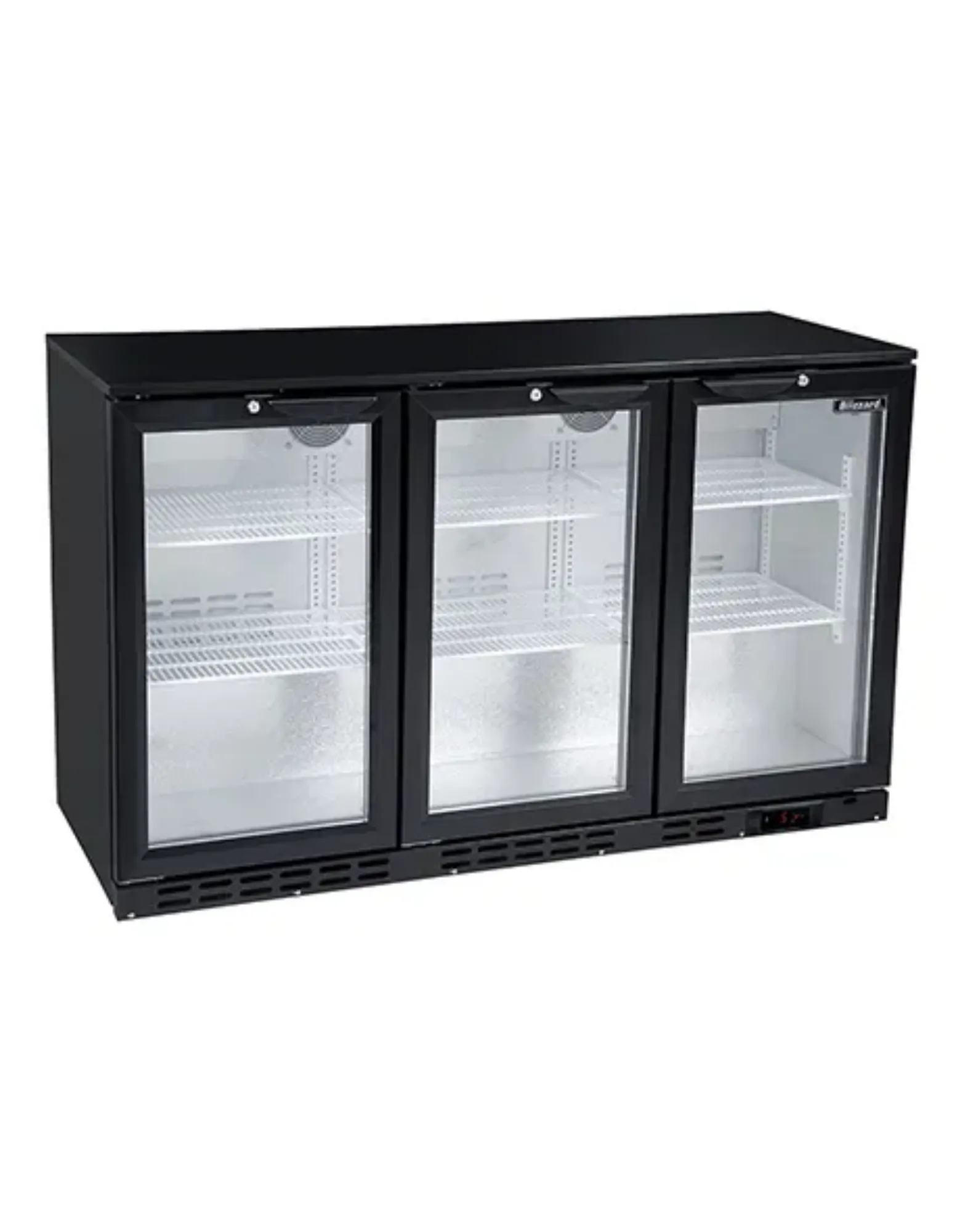 Picture of Blizzard Triple Door Low Height Beer Fridge Bottle Cooler 276Btl - LOWBAR3OG