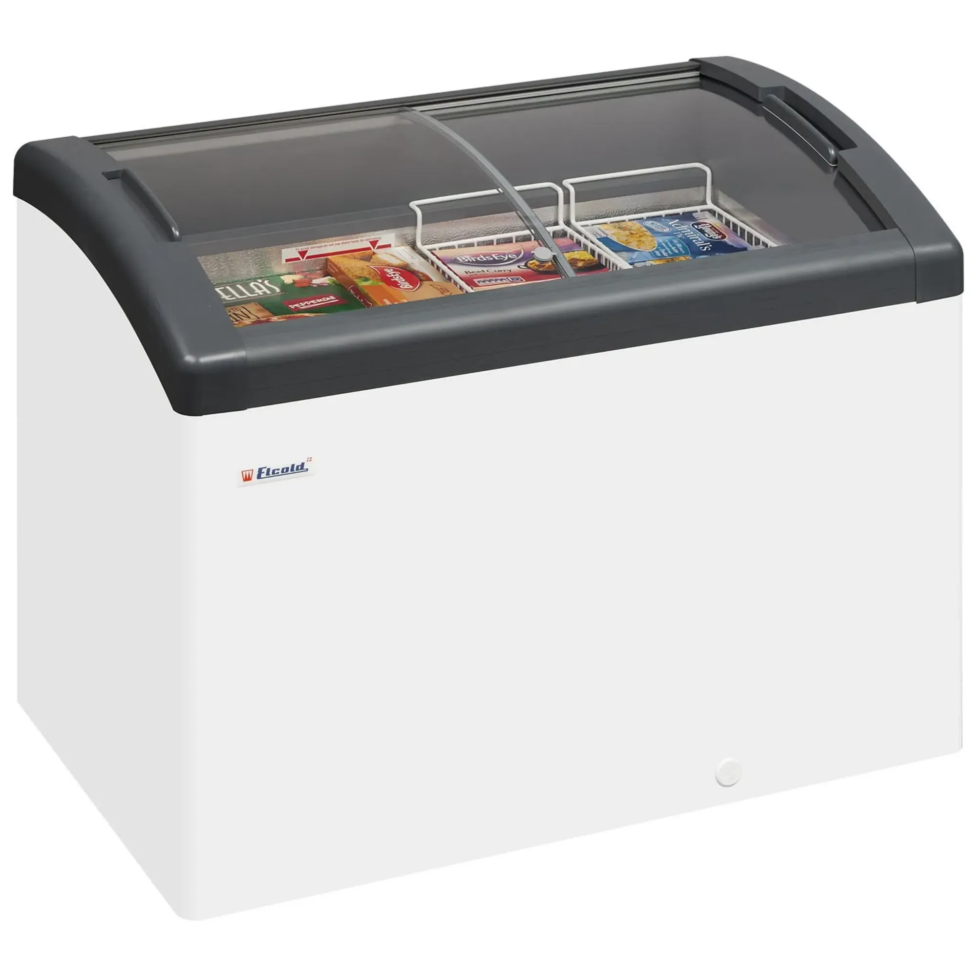 Picture of Elcold Focus Range Sliding Curved Glass Lid Chest Freezer