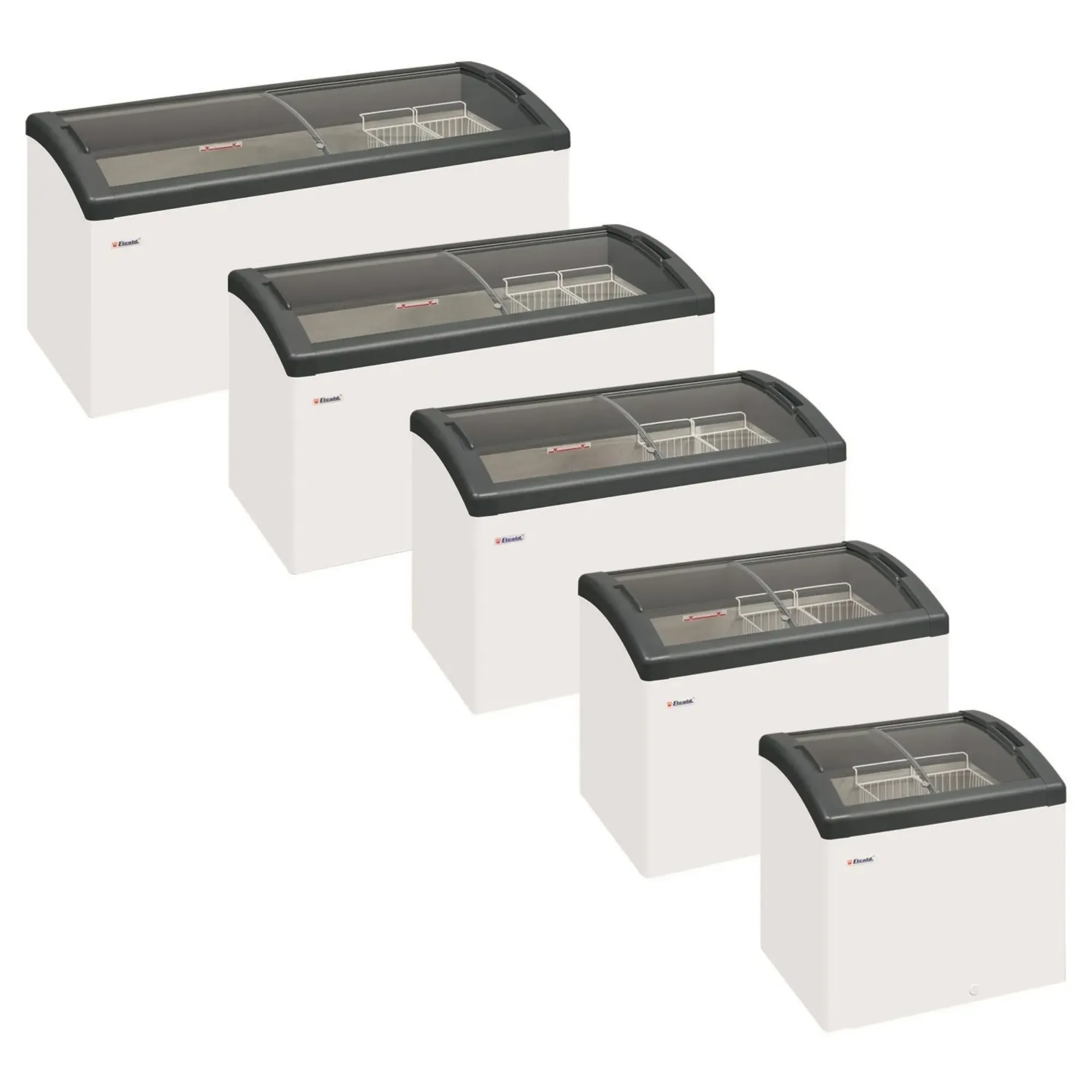 Picture of Elcold Focus Range Sliding Curved Glass Lid Chest Freezer