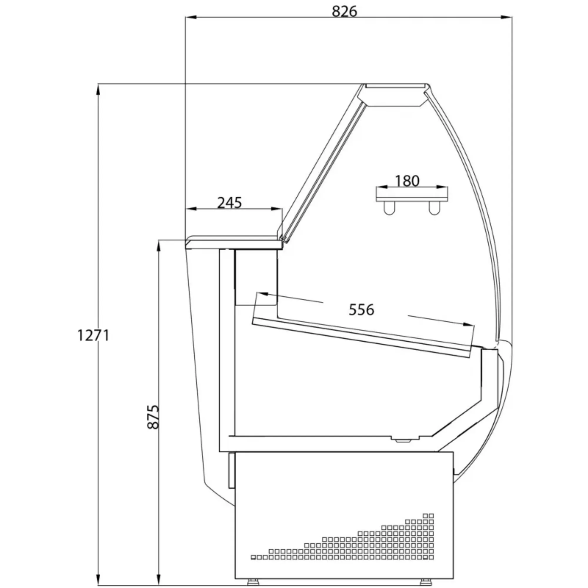 Picture of Trimco Tavira Curved Serve Over Deli Counter