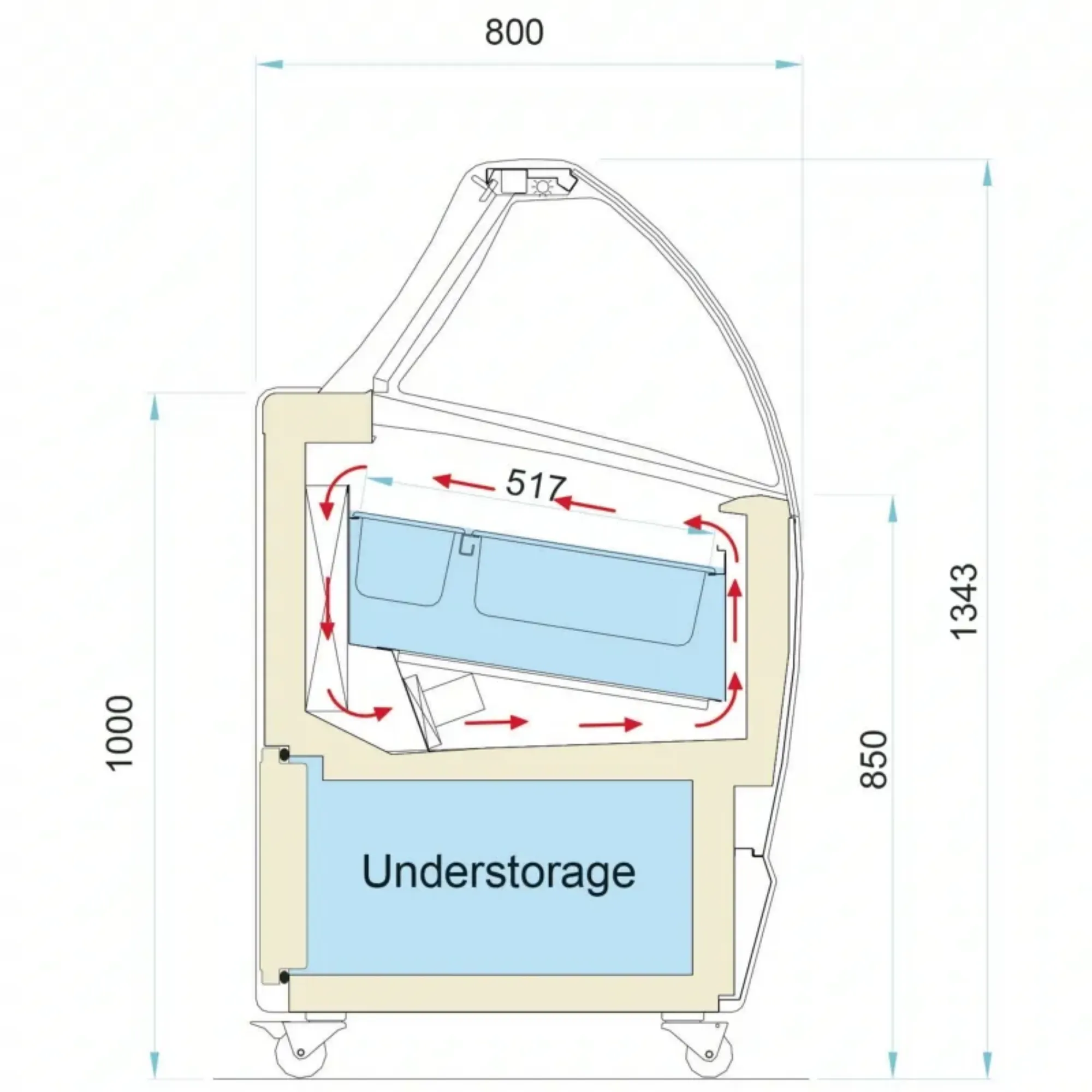 Picture of ISA Bermuda Range Ventilated Scoop Ice Cream Display Fridge - BERMUDA