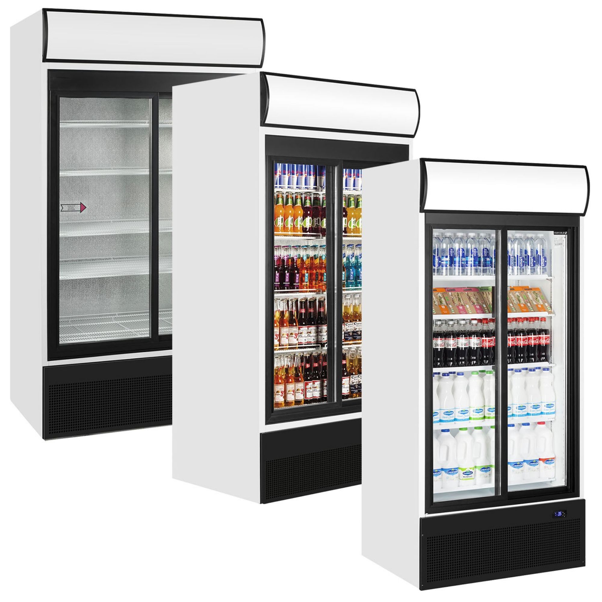 Picture of Tefcold FSC H White Range Glass Door Display Fridge