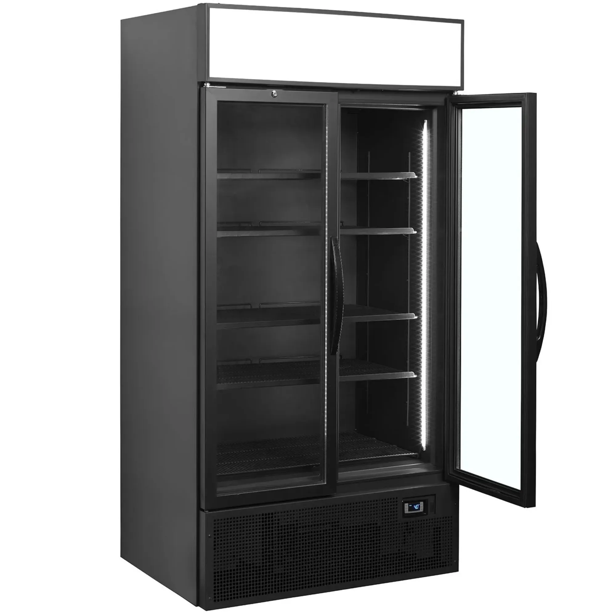 Picture of Tefcold FSC H Black Range Glass Door Display Fridge