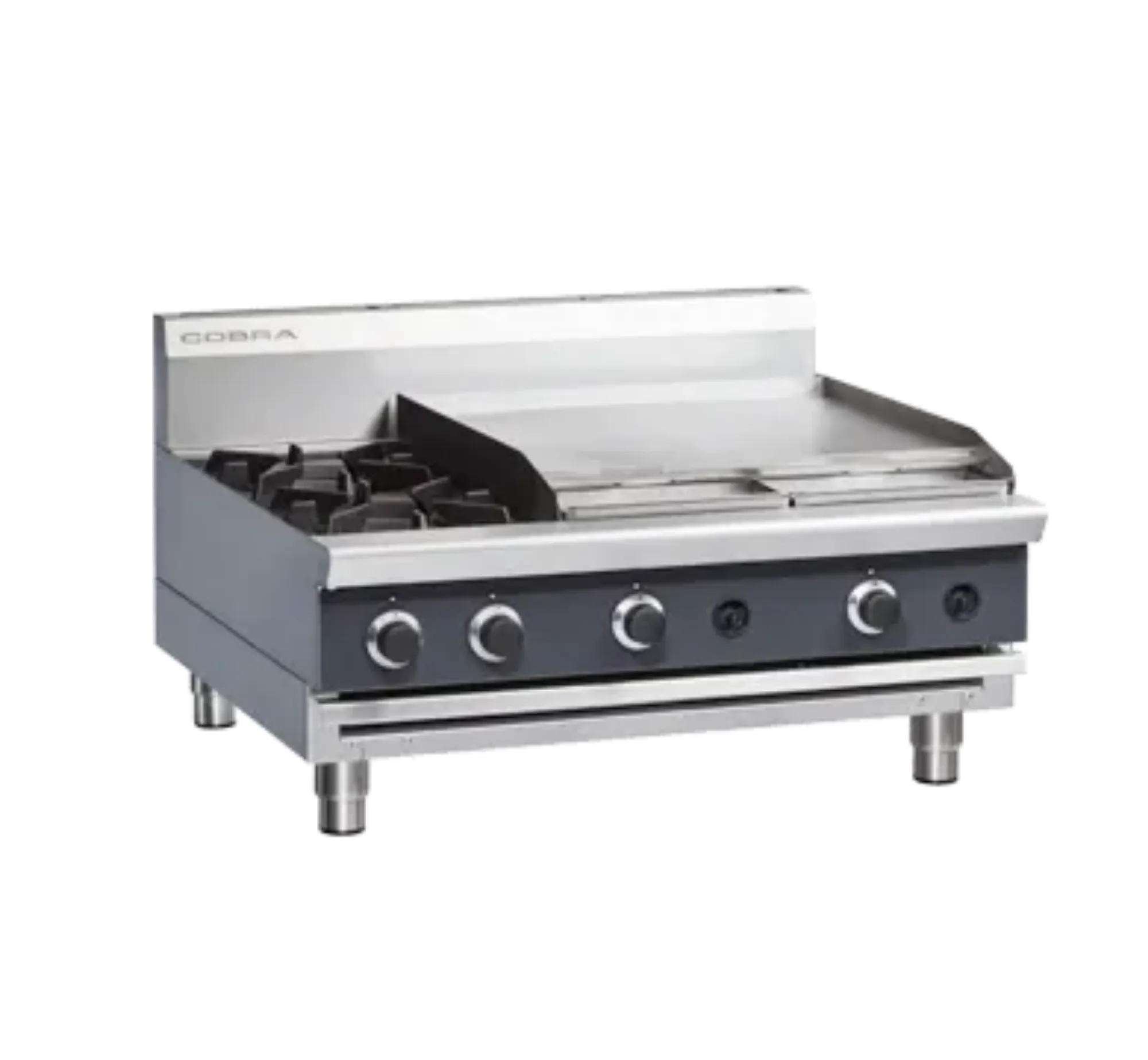 Picture of Cobra C9B-B 900mm Two Burner / Griddle Gas Cooktop - Bench Model - C9BBRANGEOG