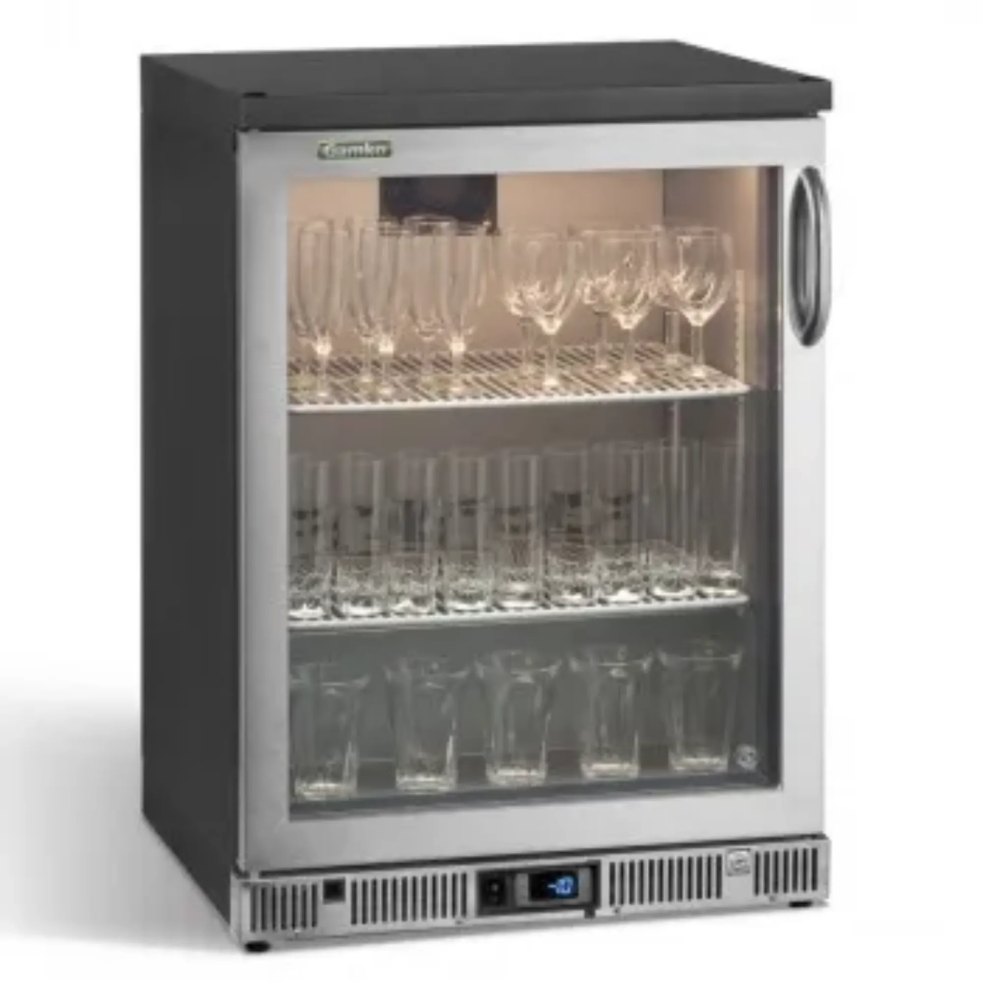 Picture of Gamko GF 100 Series Hand Glass Door Stainless Steel Bottle Cooler - GGF100GCSSROG