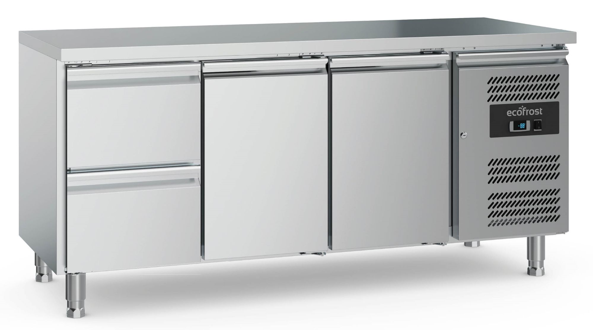 Picture of 700 REFRIGERATED COUNTER 2 DOORS AND 2 DRAWERS  WITH ADJUSTABLE FEET - 7950.5160