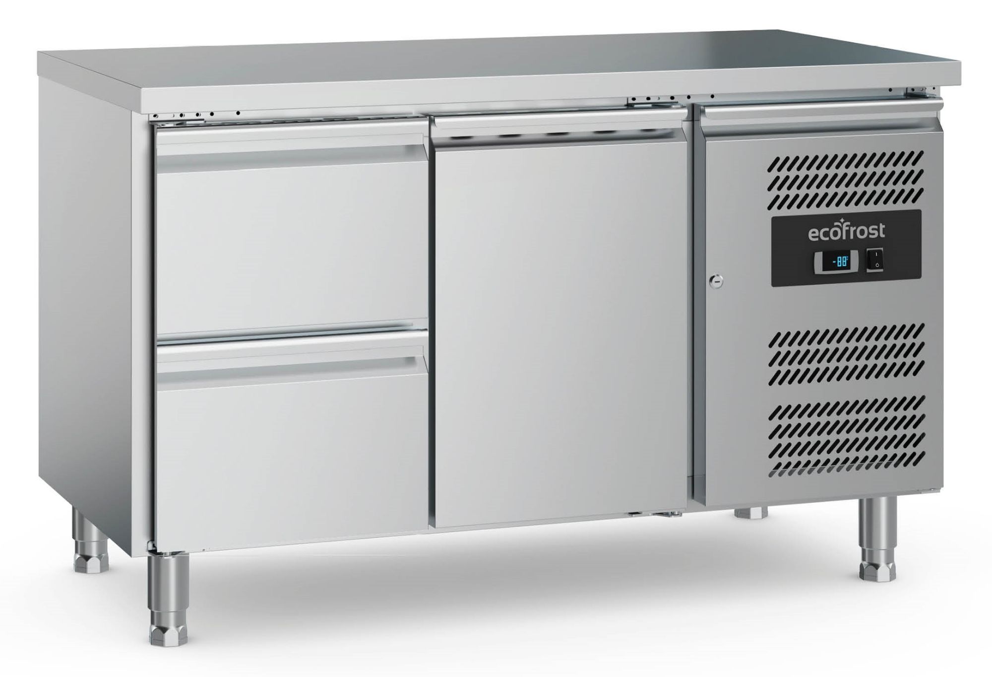 Picture of 700 REFRIGERATED COUNTER 1 DOOR AND 2 DRAWERS  WITH ADJUSTABLE FEET - 7950.5155