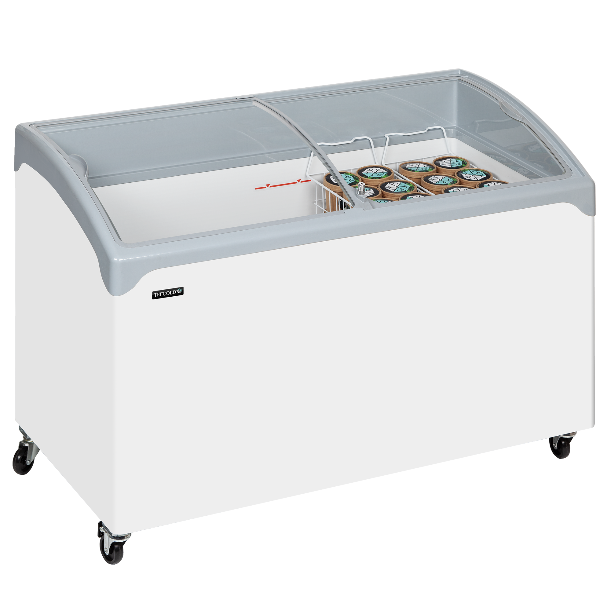 Picture of Tefcold NIC400SCEB Sliding Curved Glass Lid Chest Freezer