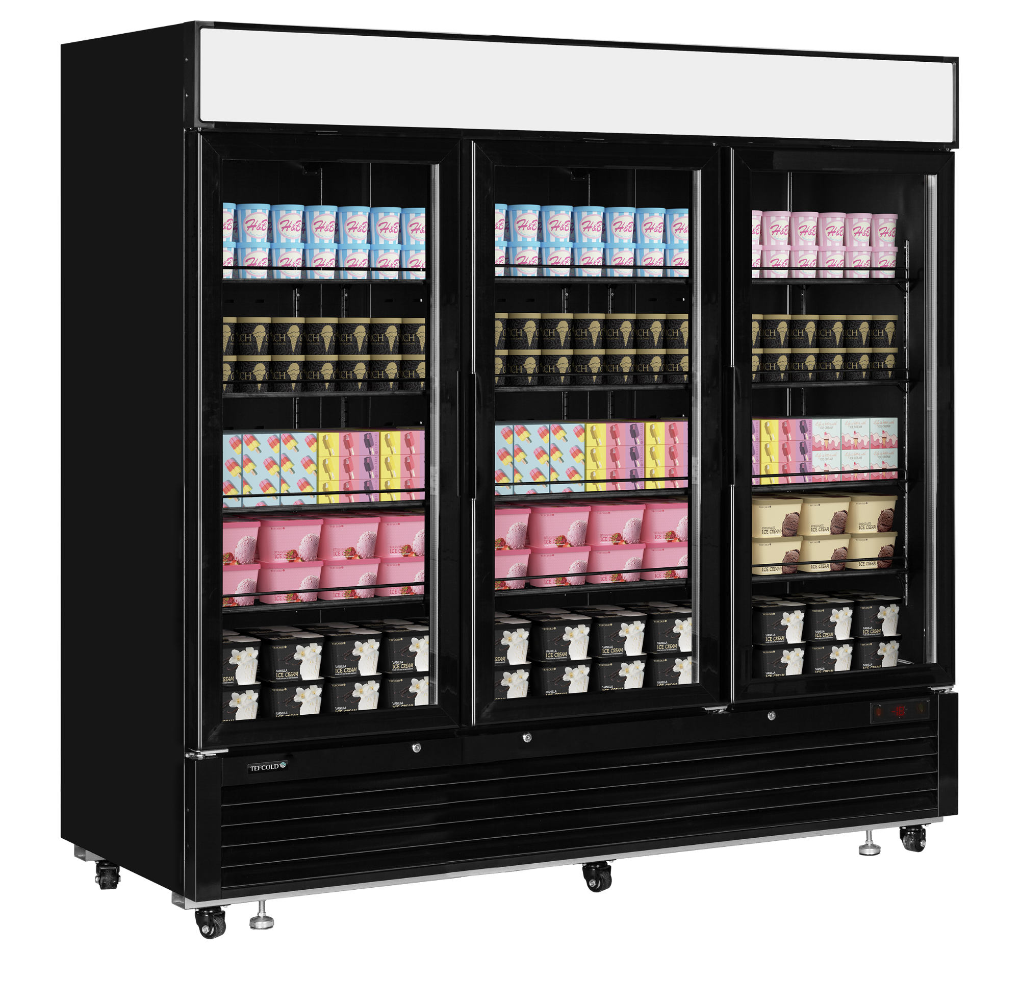 Picture of Tefcold LGF7500 Black Glass Door Display Freezer