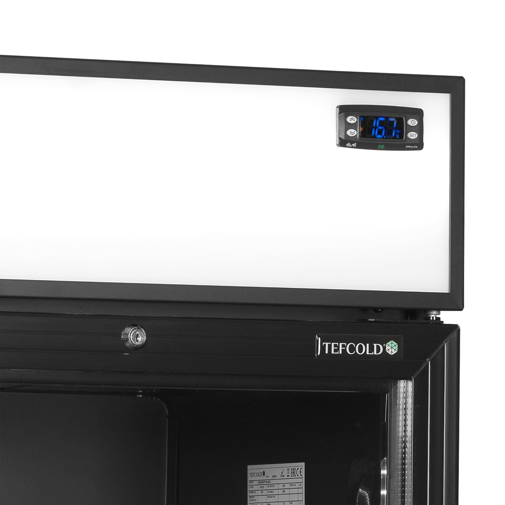 Picture of Tefcold CEV435CP BLACK Glass Door Merchandiser