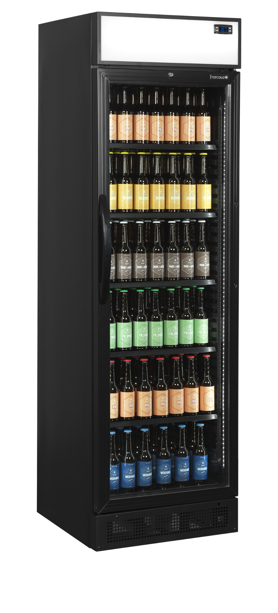 Picture of Tefcold CEV435CP 2 LED Glass Door Merchandiser