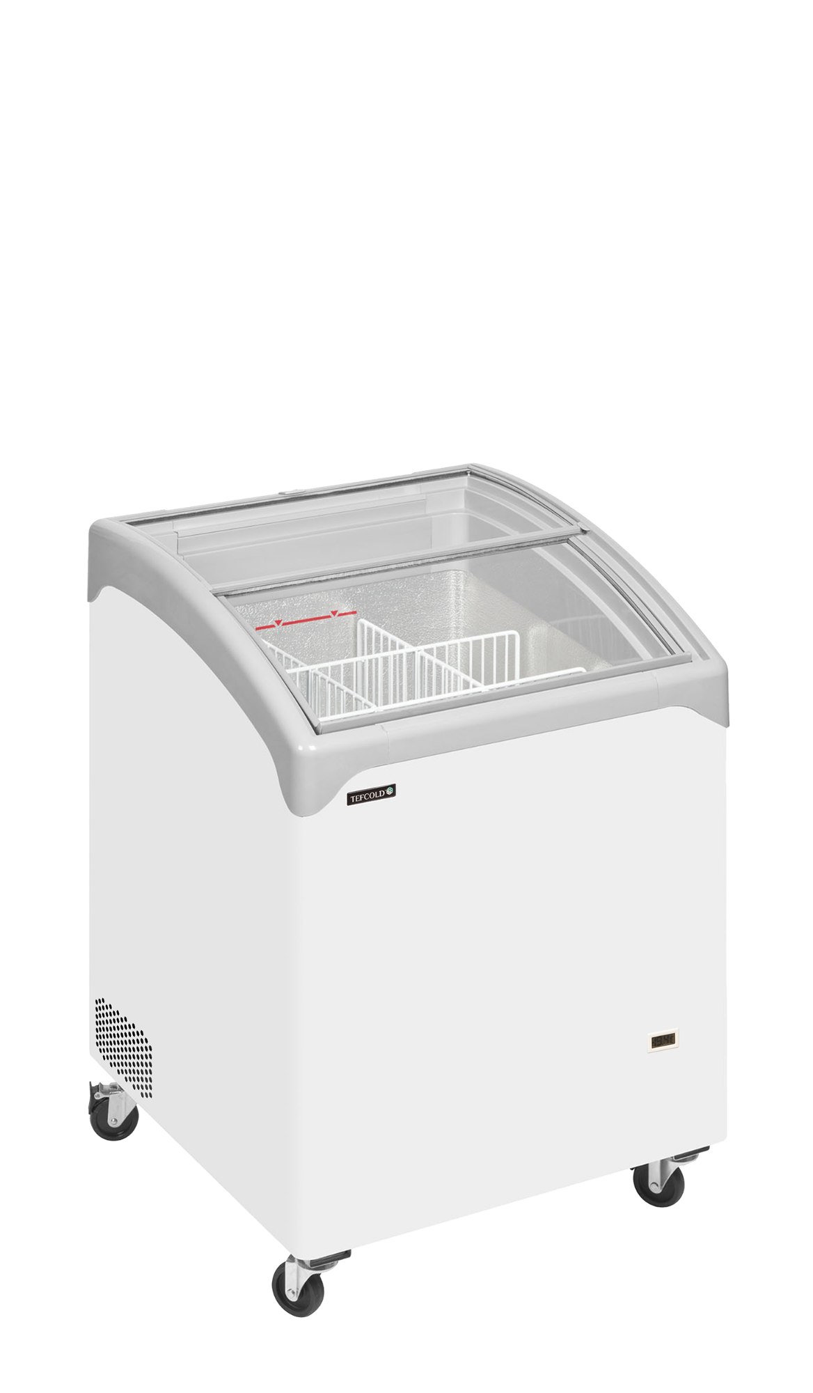 Picture of Tefcold NIC101SCEB /IRL Sliding Curved Glass Lid Chest Freezer - NIC101SCEB /IRL