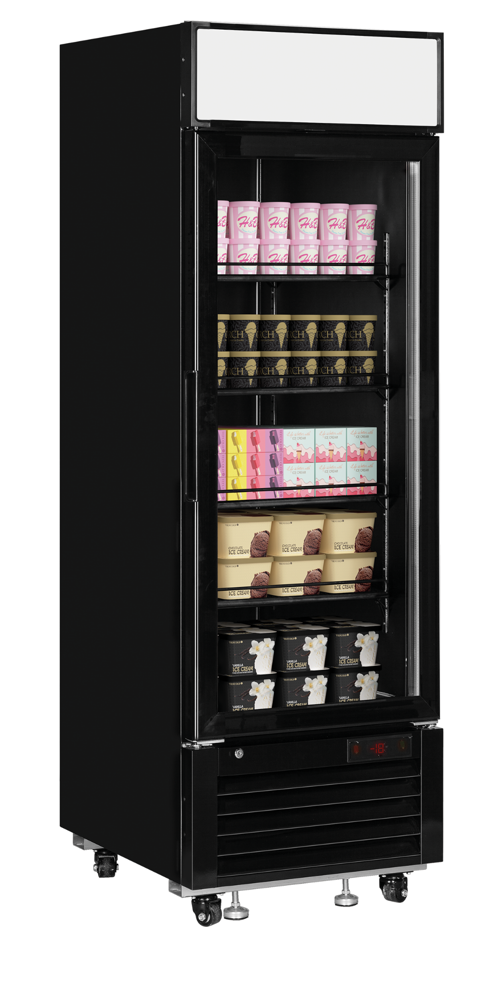 Picture of Tefcold LGF2500 Black Glass Door Display Freezer