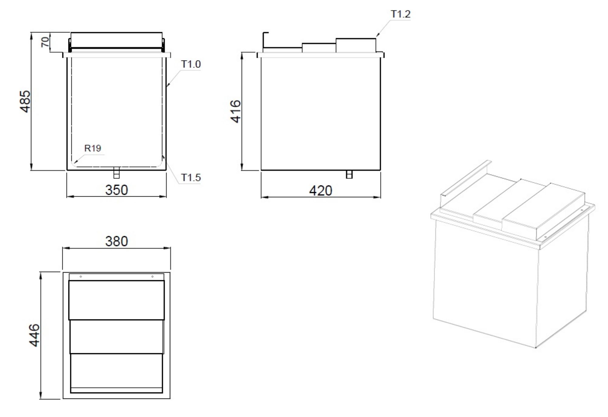 Picture of SS DROP-IN ICE BIN