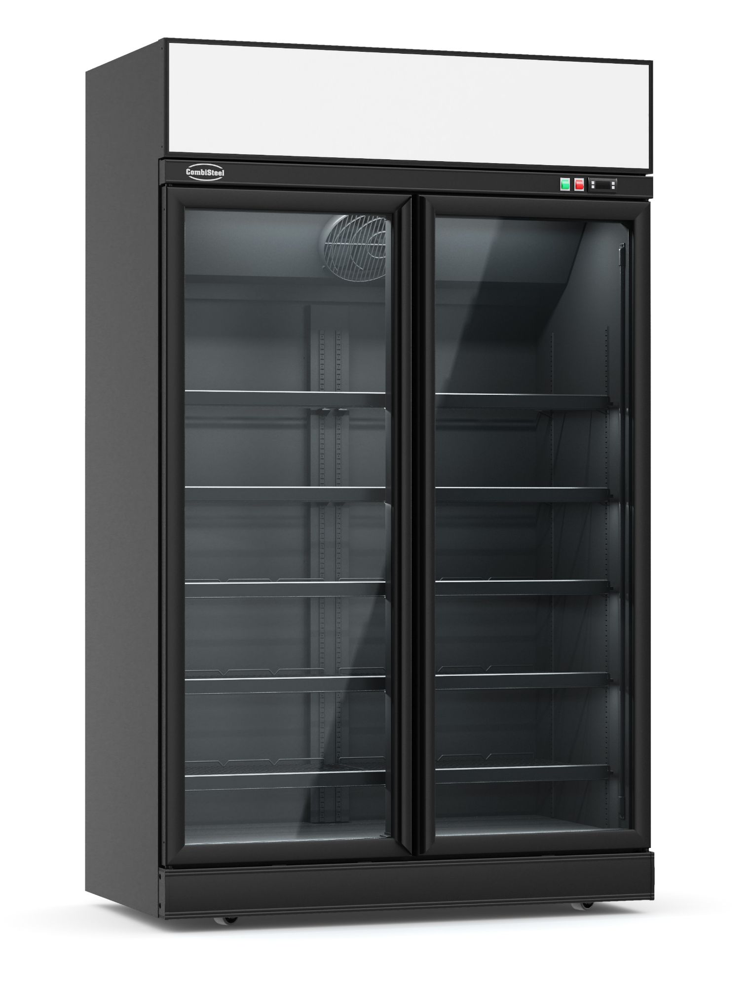 Picture of REFRIGERATOR 2 GLASS DOORS BLACK/ANTHRACITE INS-1000R BL - 7455.2406