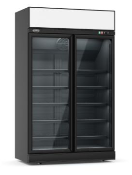 Picture of REFRIGERATOR 2 GLASS DOORS BLACK/ANTHRACITE INS-1000R BL