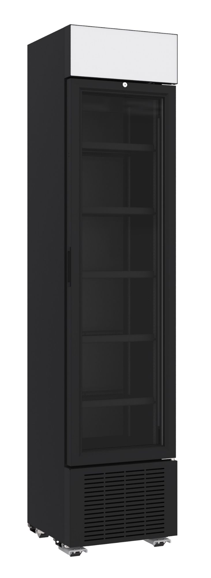 Picture of REFRIGERATOR 1 GLASS DOOR BLACK 232L *TRANSPORT ON REQUEST* - 7464.0200