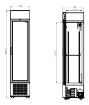 Picture of REFRIGERATOR 1 GLASS DOOR BLACK 232L *TRANSPORT ON REQUEST* - 7464.0200