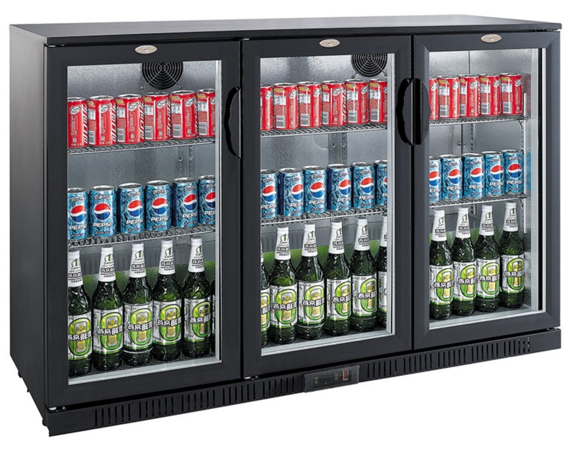 Picture of BACKBAR COOLER BLACK 3 DOORS - 7527.0040