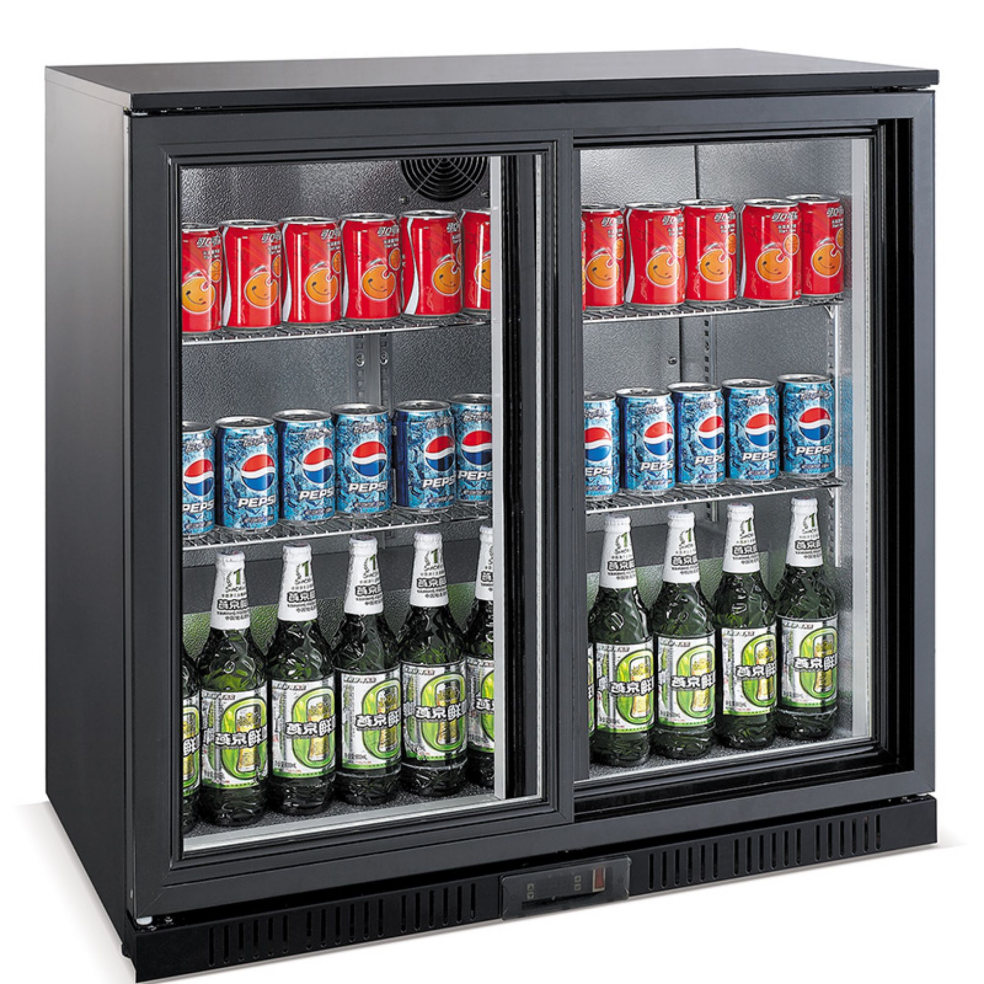 Picture of BACKBAR COOLER BLACK 2 SLIDING DOORS - 7527.0020