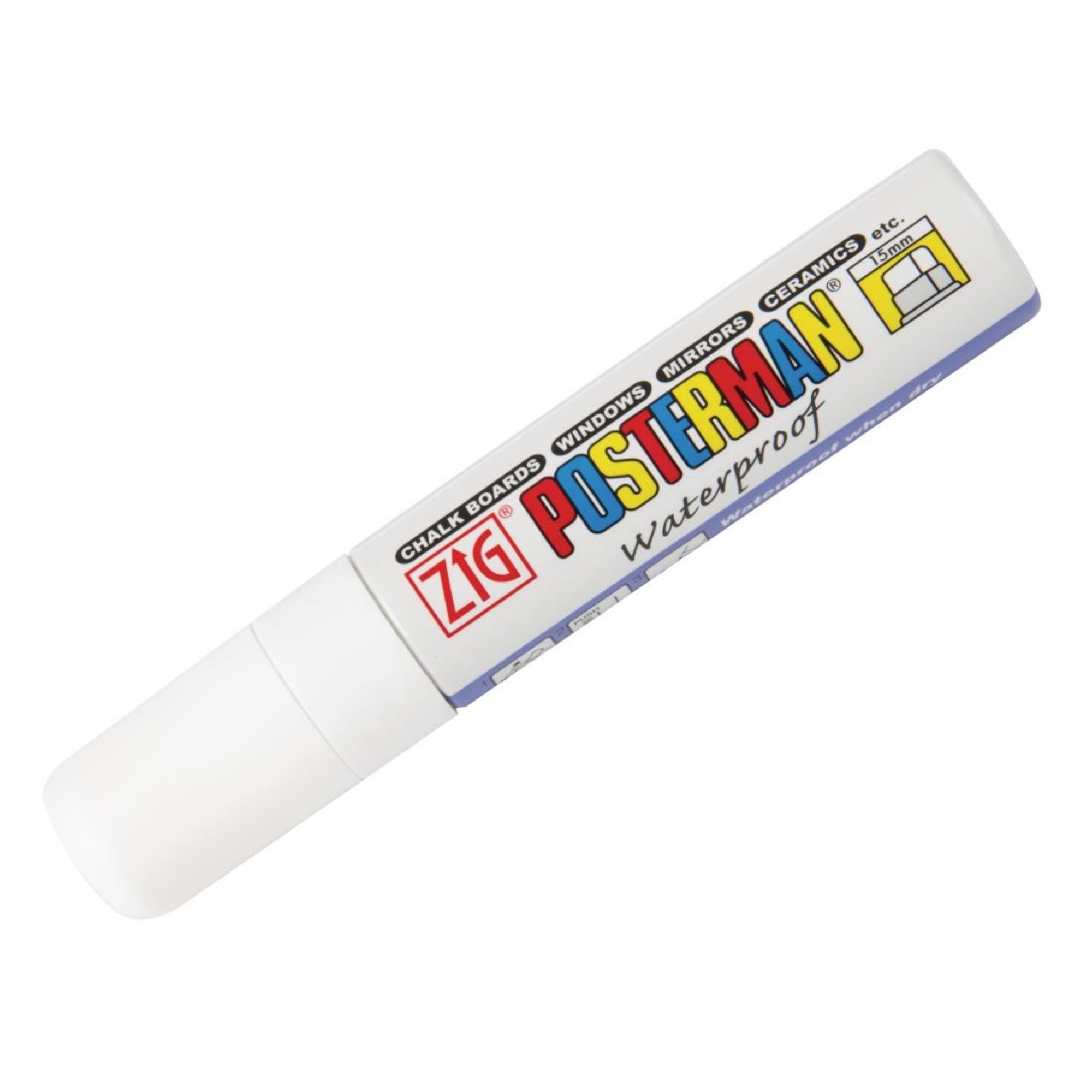 Picture of Securit Posterman 15mm All Weather Chalk Marker White - Y976
