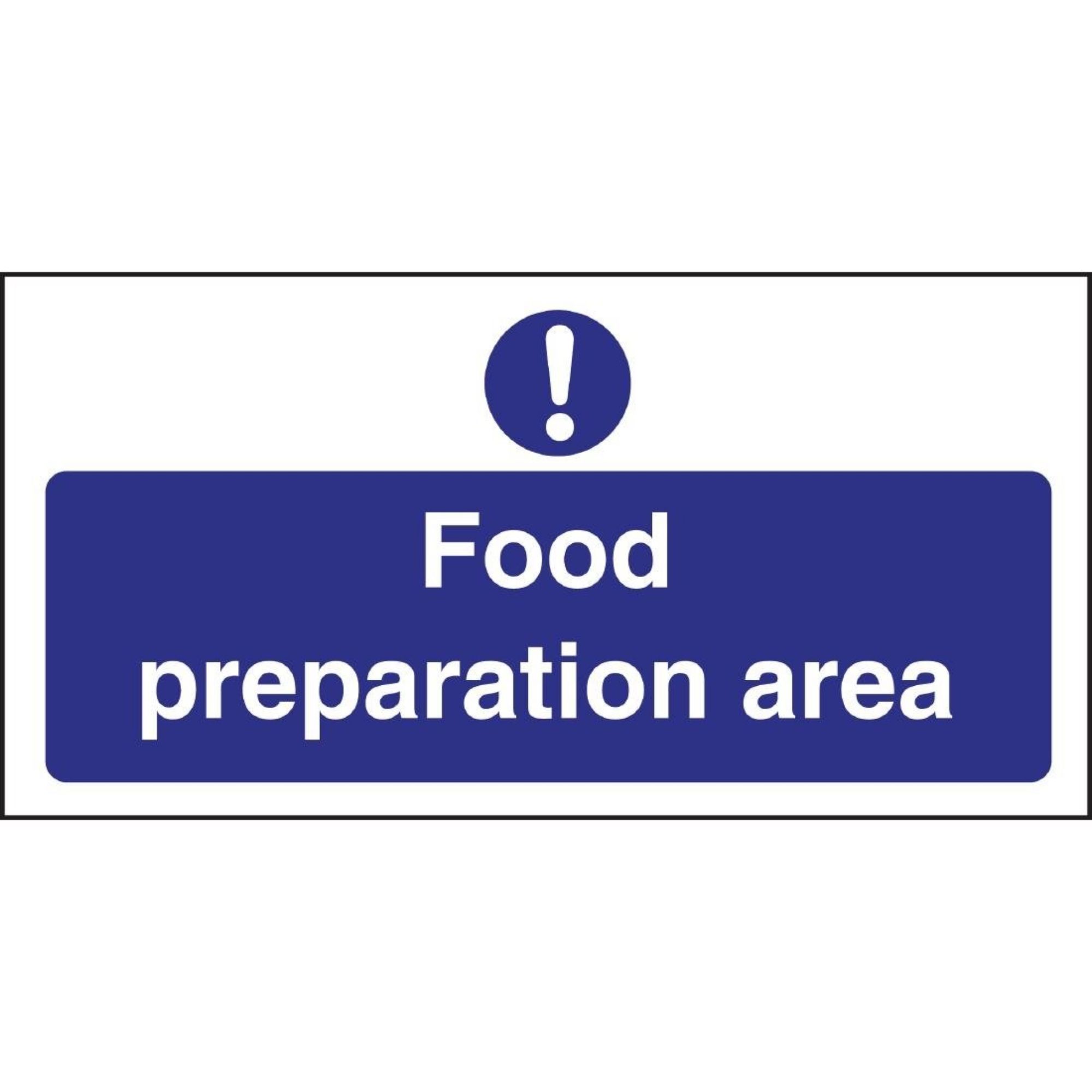 Picture of Vogue Food Preparation Area Sign - L840