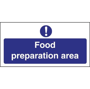 Picture of Vogue Food Preparation Area Sign