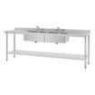 Picture of Vogue Stainless Steel Double Sink with Double Drainer 2400mm - U910