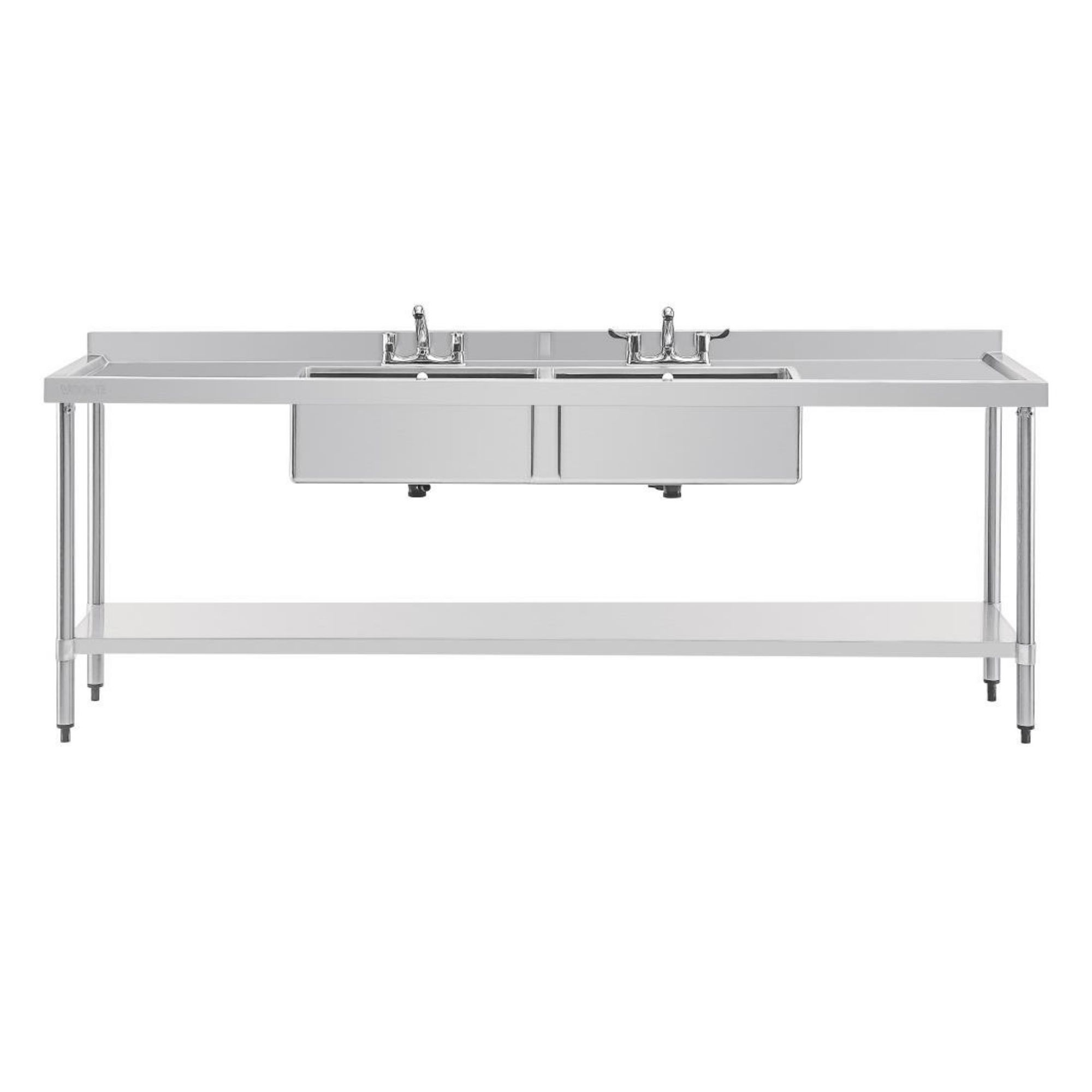 Picture of Vogue Stainless Steel Double Sink with Double Drainer 2400mm