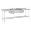 Picture of Vogue Stainless Steel Double Sink with Double Drainer 2400mm - U910