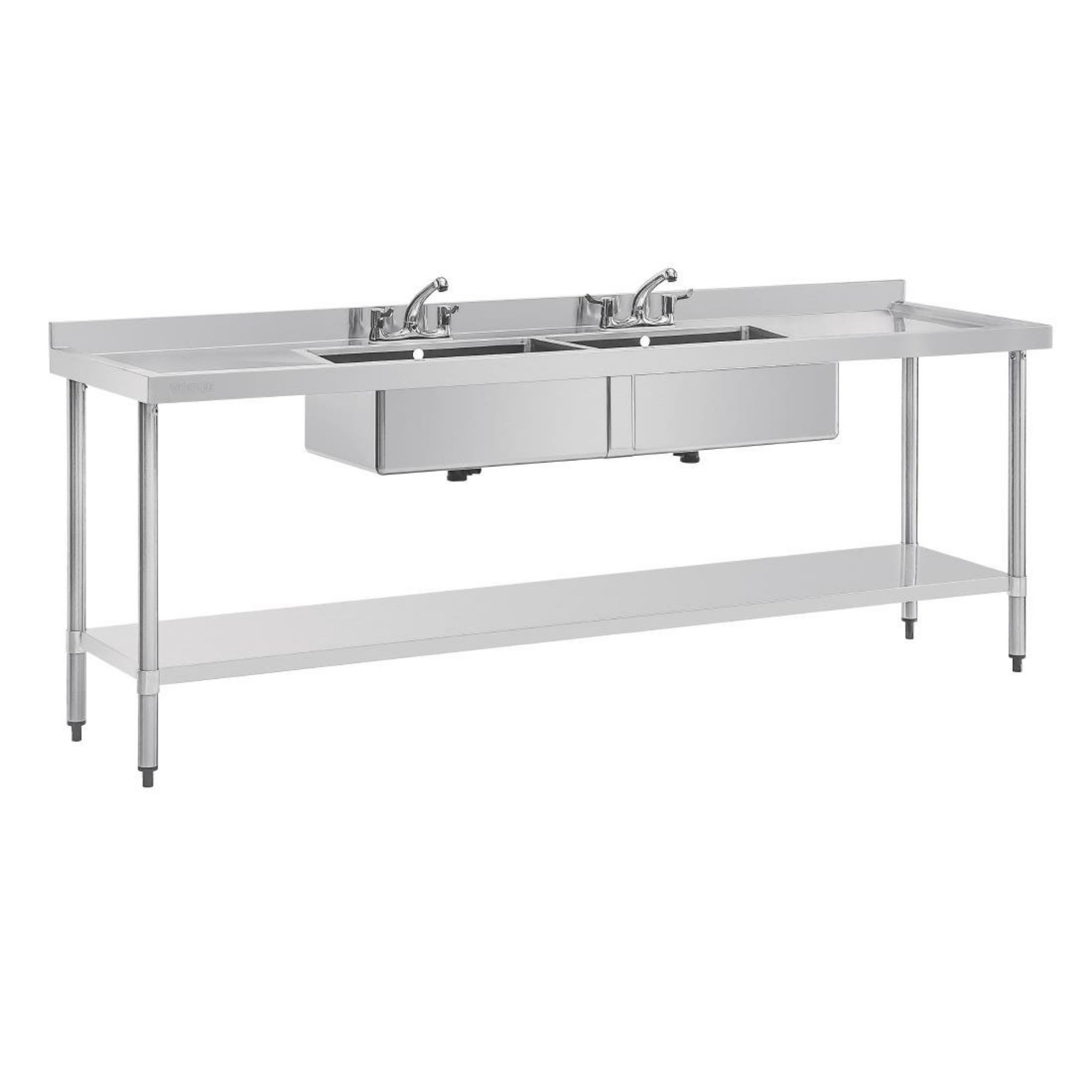 Picture of Vogue Stainless Steel Double Sink with Double Drainer 2400mm