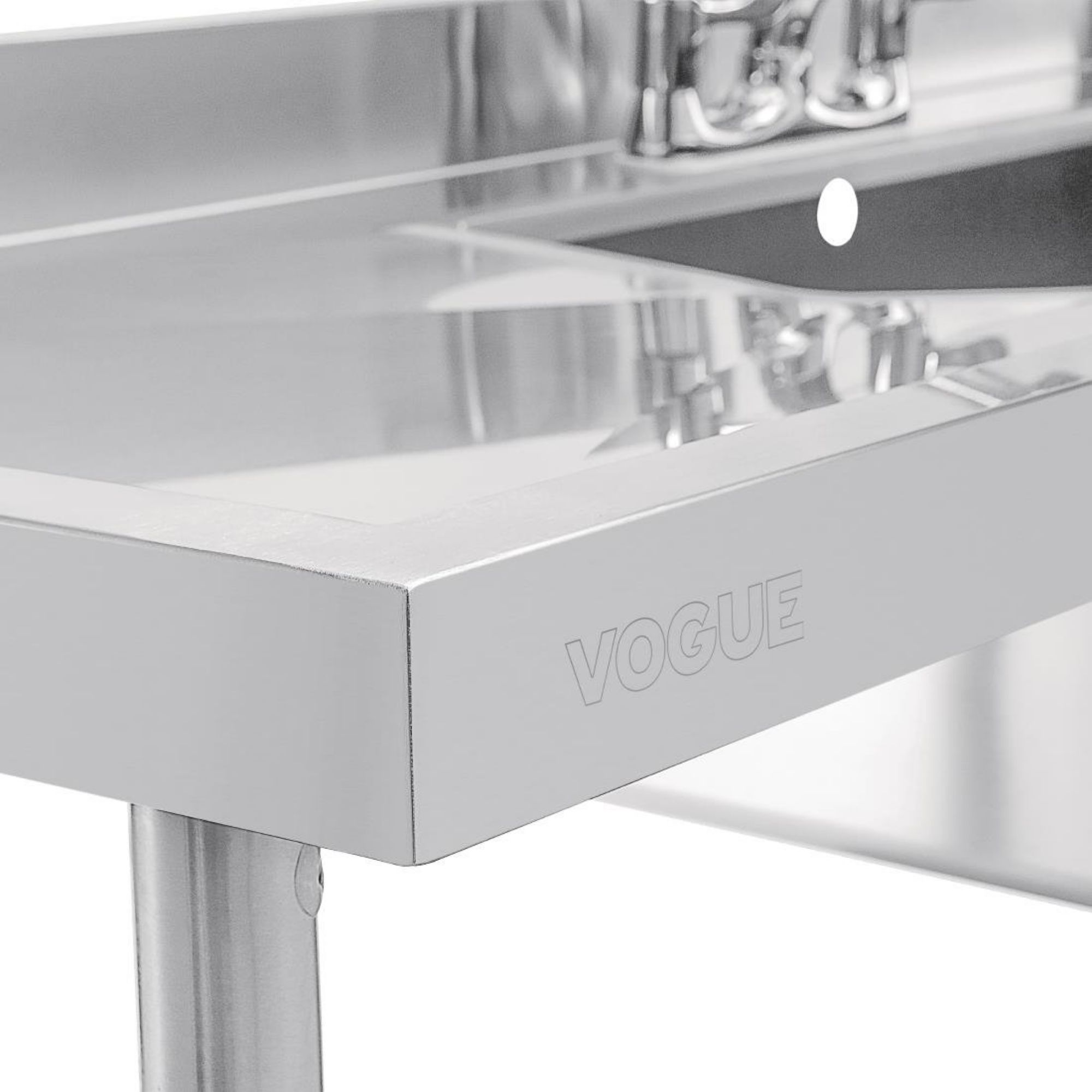 Picture of Vogue Stainless Steel Double Sink with Double Drainer 2400mm