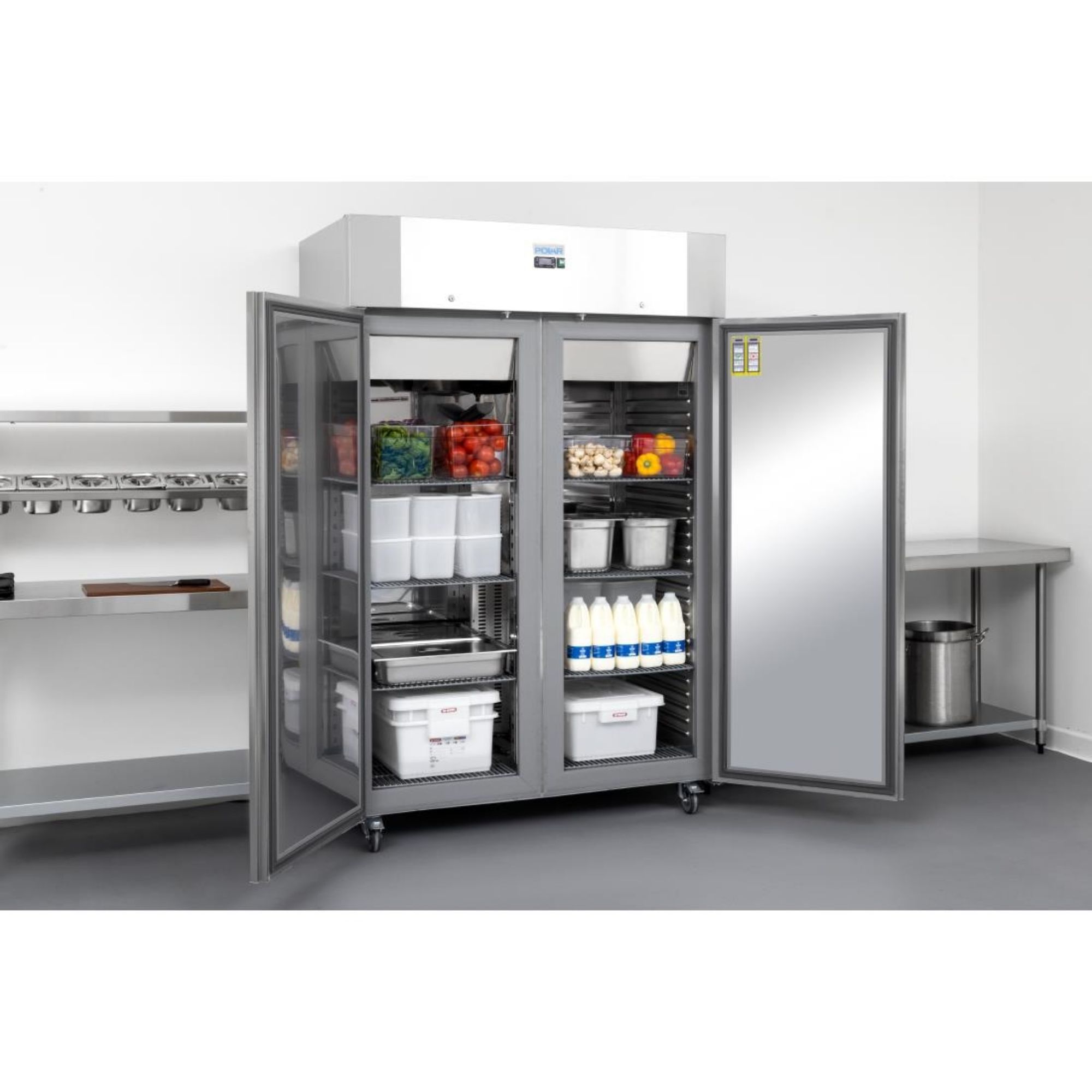 Picture of Polar U-Series Energy Efficient Double Door Upright Refrigerator 1400Ltr