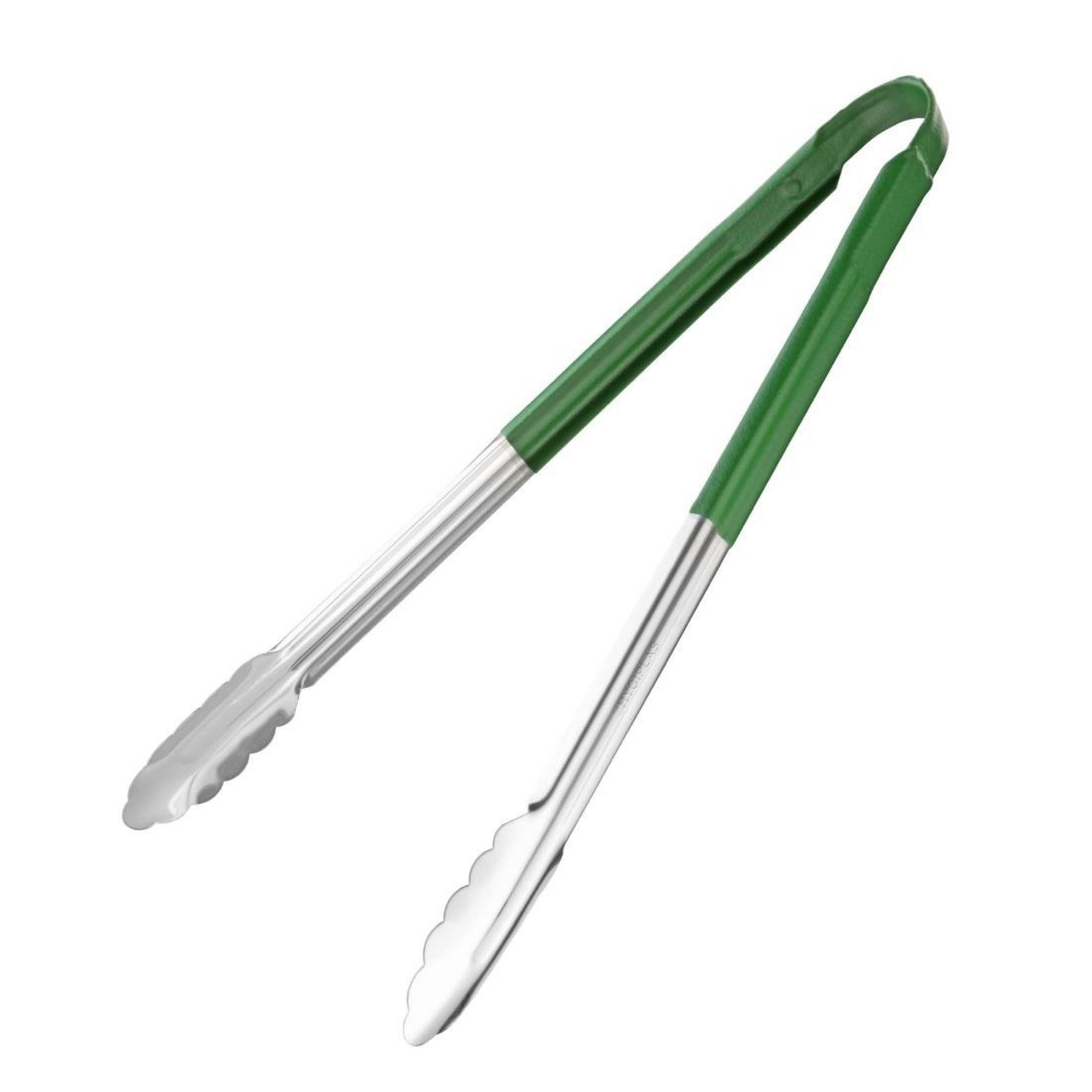 Picture of Hygiplas Colour Coded Serving Tong Green 405mm - HC851
