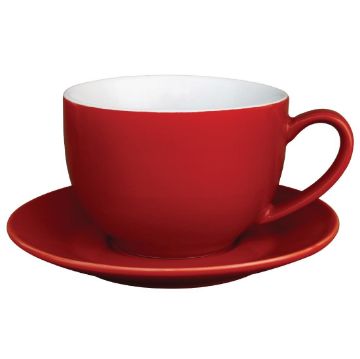Picture of Olympia Cafe Cappuccino Cup Red - 340ml 11.5fl oz (Box 12)