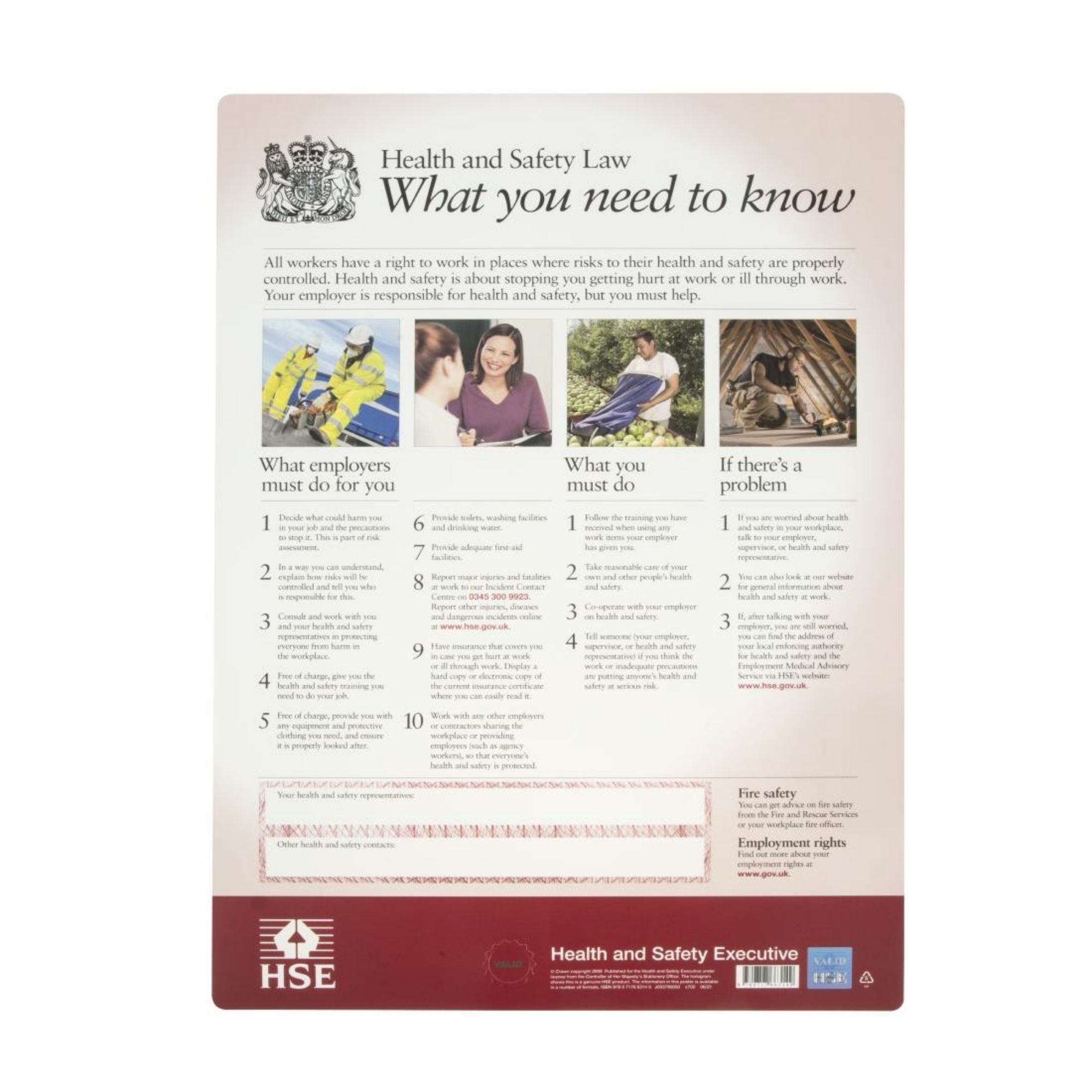 Picture of Health & Safety Law Poster A2