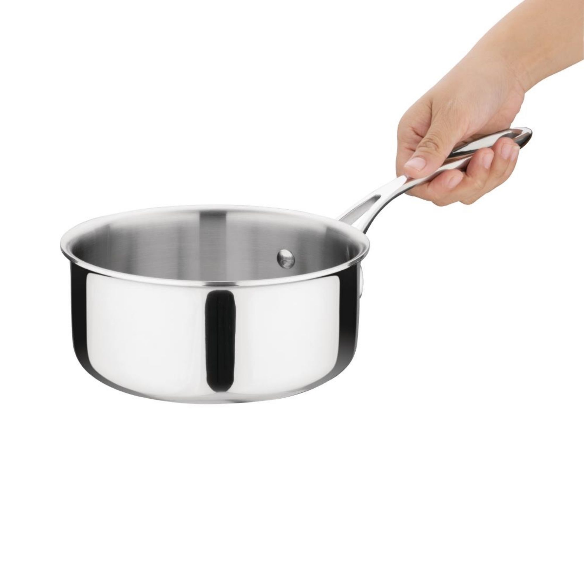 Picture of Vogue Stainless Steel & Aluminium Tri-Wall Saucepan 16cm