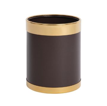 Picture of Bolero Waste Paper Bin with Gold Rim
