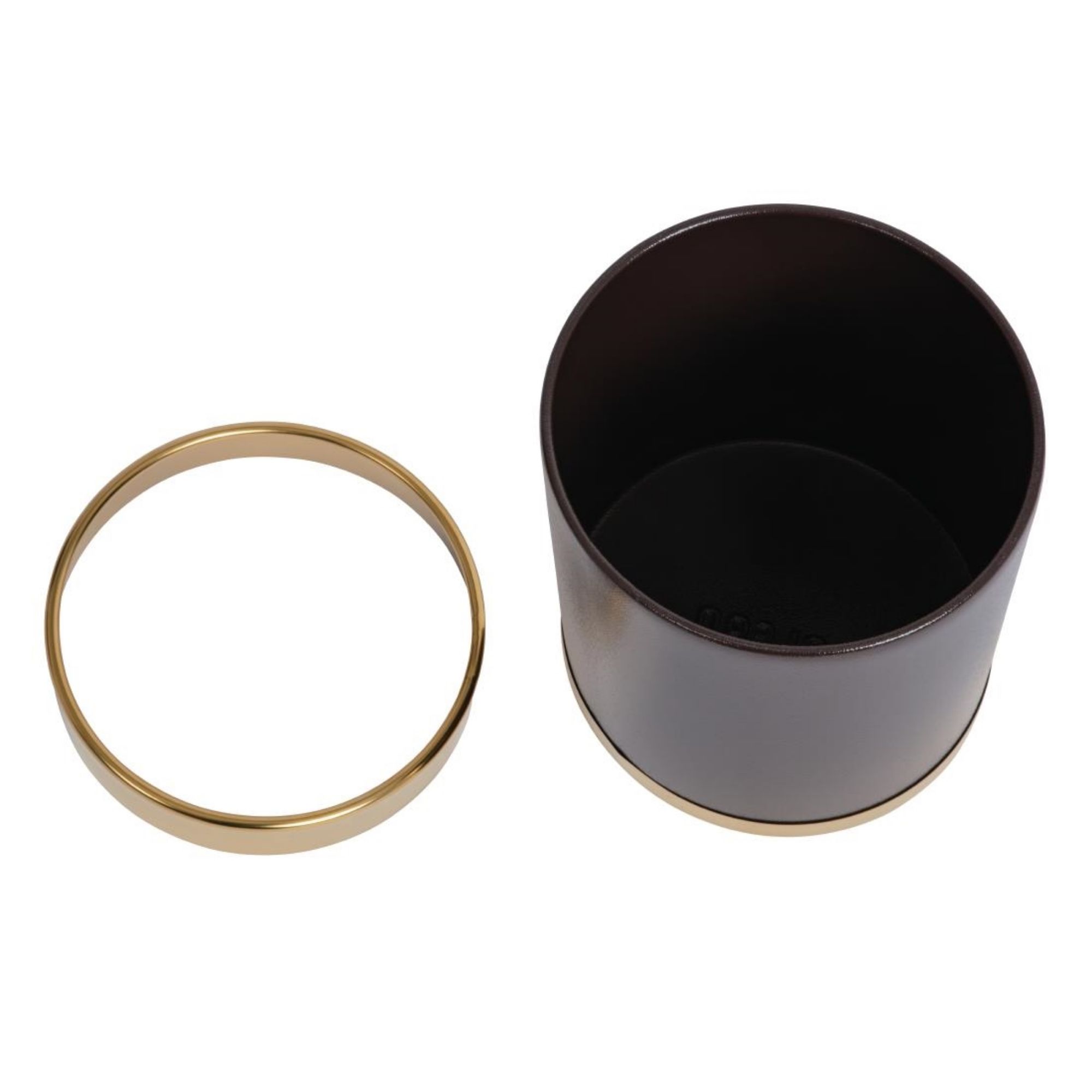 Picture of Bolero Waste Paper Bin with Gold Rim