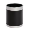 Picture of Bolero Black Waste Paper Bin with Silver Rim - Y805