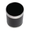 Picture of Bolero Black Waste Paper Bin with Silver Rim - Y805