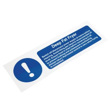 Picture of Vogue Deep Fat Fryer Safety Sign