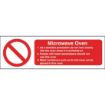 Picture of Vogue Microwave Oven Safety Sign - W231