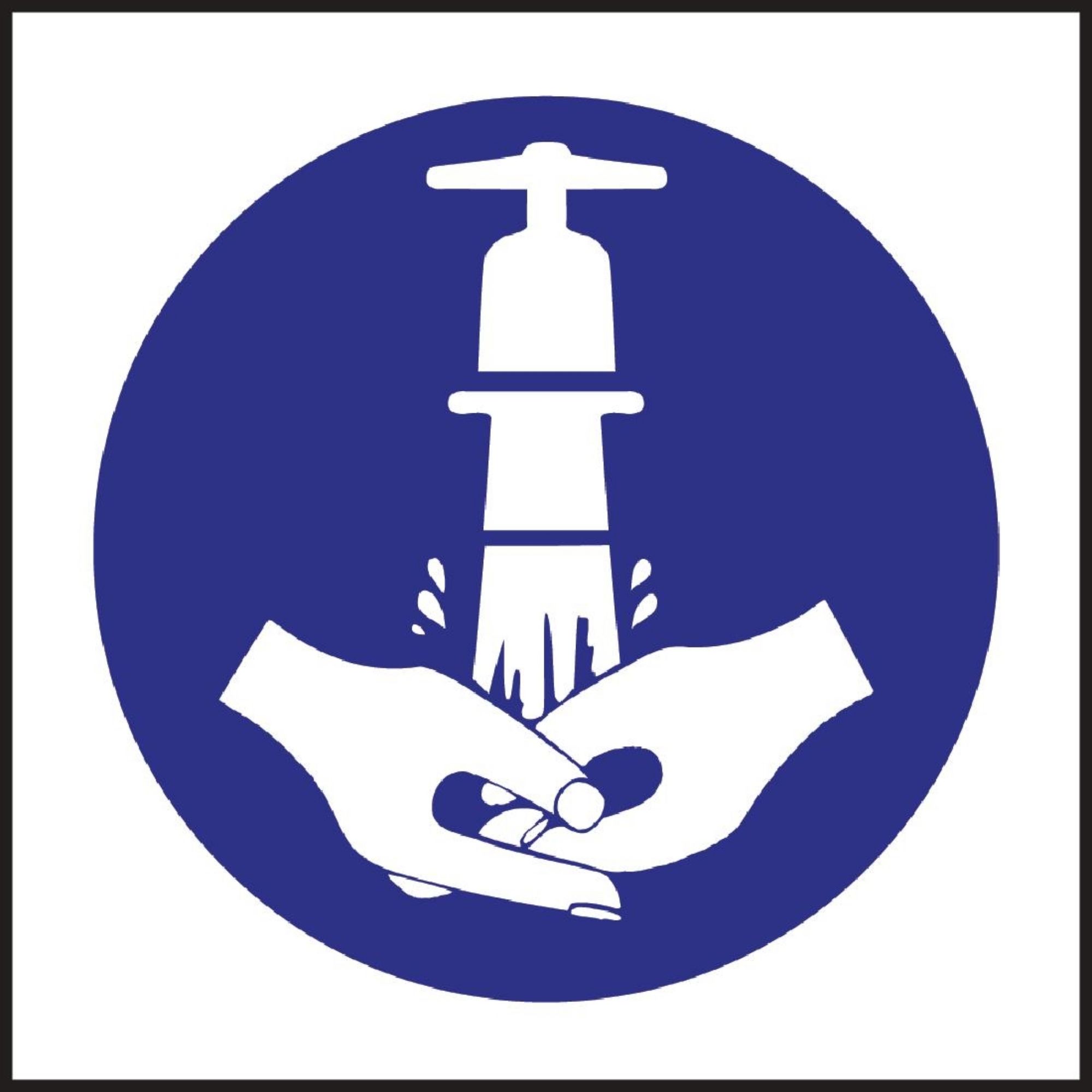 Picture of Vogue Wash Hands Symbol Sign - W214