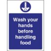 Picture of Vogue Wash hands Before Handling Food Sign